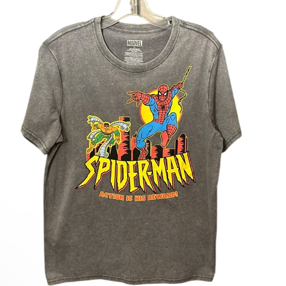 Marvel •Spider-Man Tee• Gray Color Size Medium NWT